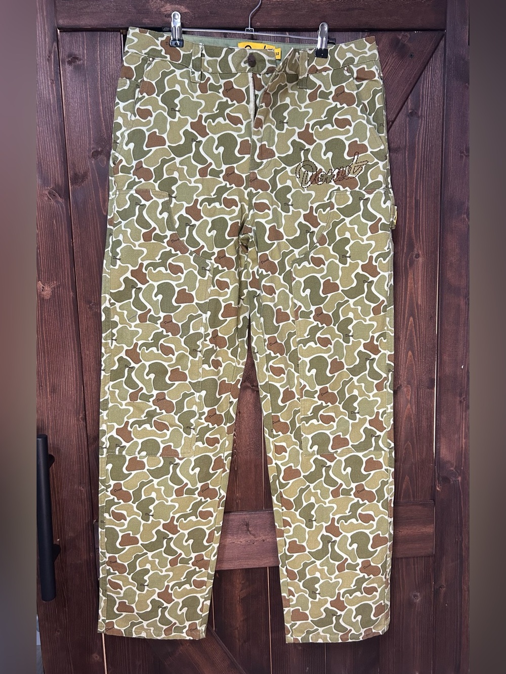 Olive Green Brown Camo Cargo Pants